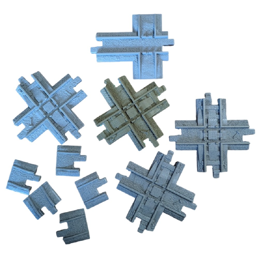 Geotrax Gray Train Tracks Assorted Track Pieces,  5 Track Crosses, 5 Ramps
